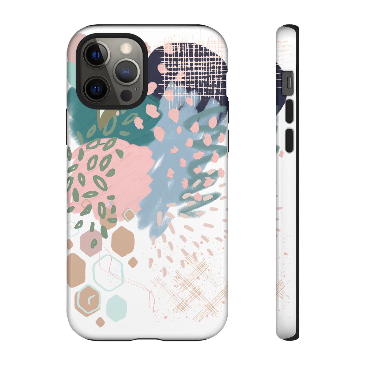 Abstract in Pink and Green Tough Phone Case