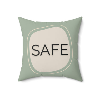 Safe Throw Pillow Supportive Space Collection  Therapy Room Décor Calming Affirmation Cushion for Teens and Adults Emotional Regulation