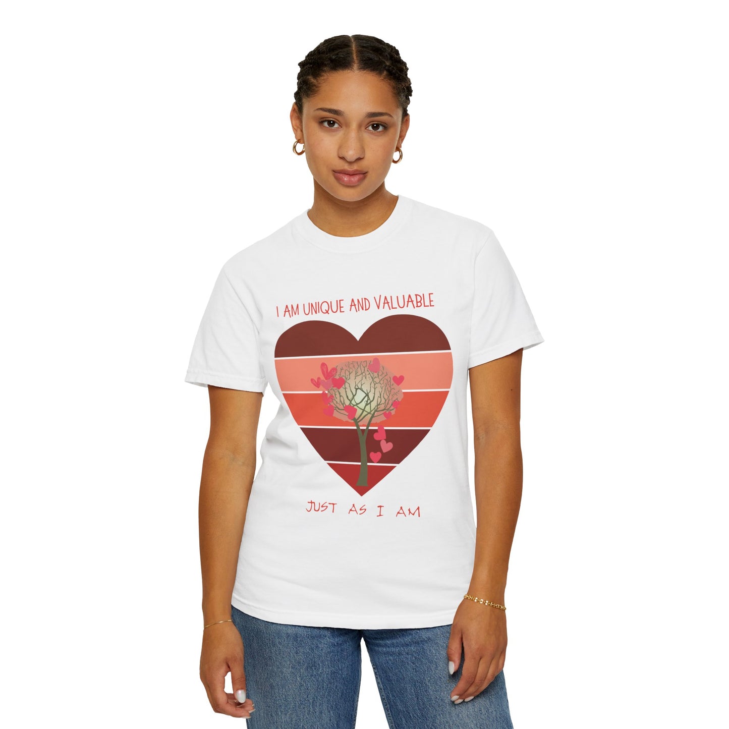 Neurodiverse Fashion Inspirational Heart Design T Shirt for Valentine's Day Positive Message Tee Unique Gift for Neurodiverse Community Self-Worth Affirmation Shirt