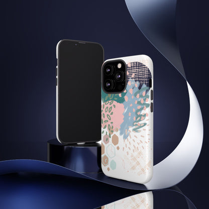 Abstract in Pink and Green Tough Phone Case