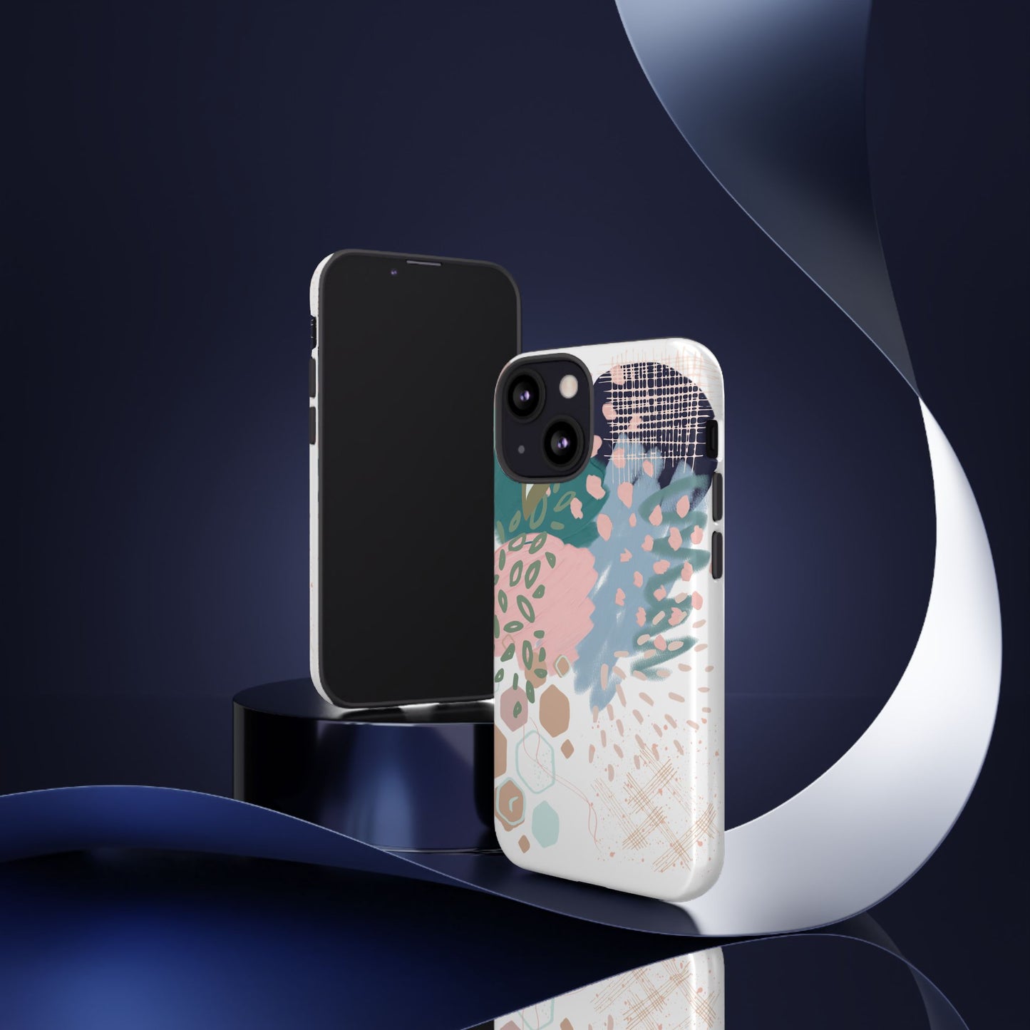 Abstract in Pink and Green Tough Phone Case