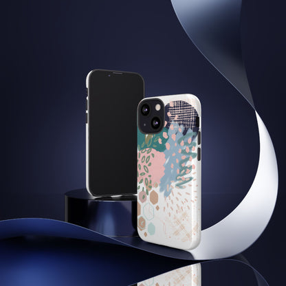 Abstract in Pink and Green Tough Phone Case