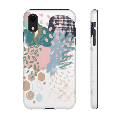 Abstract in Pink and Green Tough Phone Case