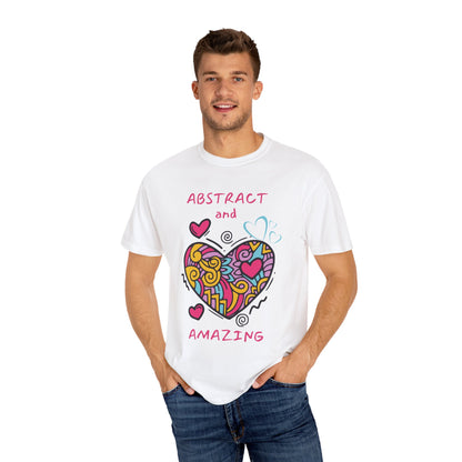 Neurodiverse Fashion Statement T Shirt for Valentine's Day Colorful Doodle Design Creative Expression Shirt Vibrant Abstract Art Tee Unique Heart Design