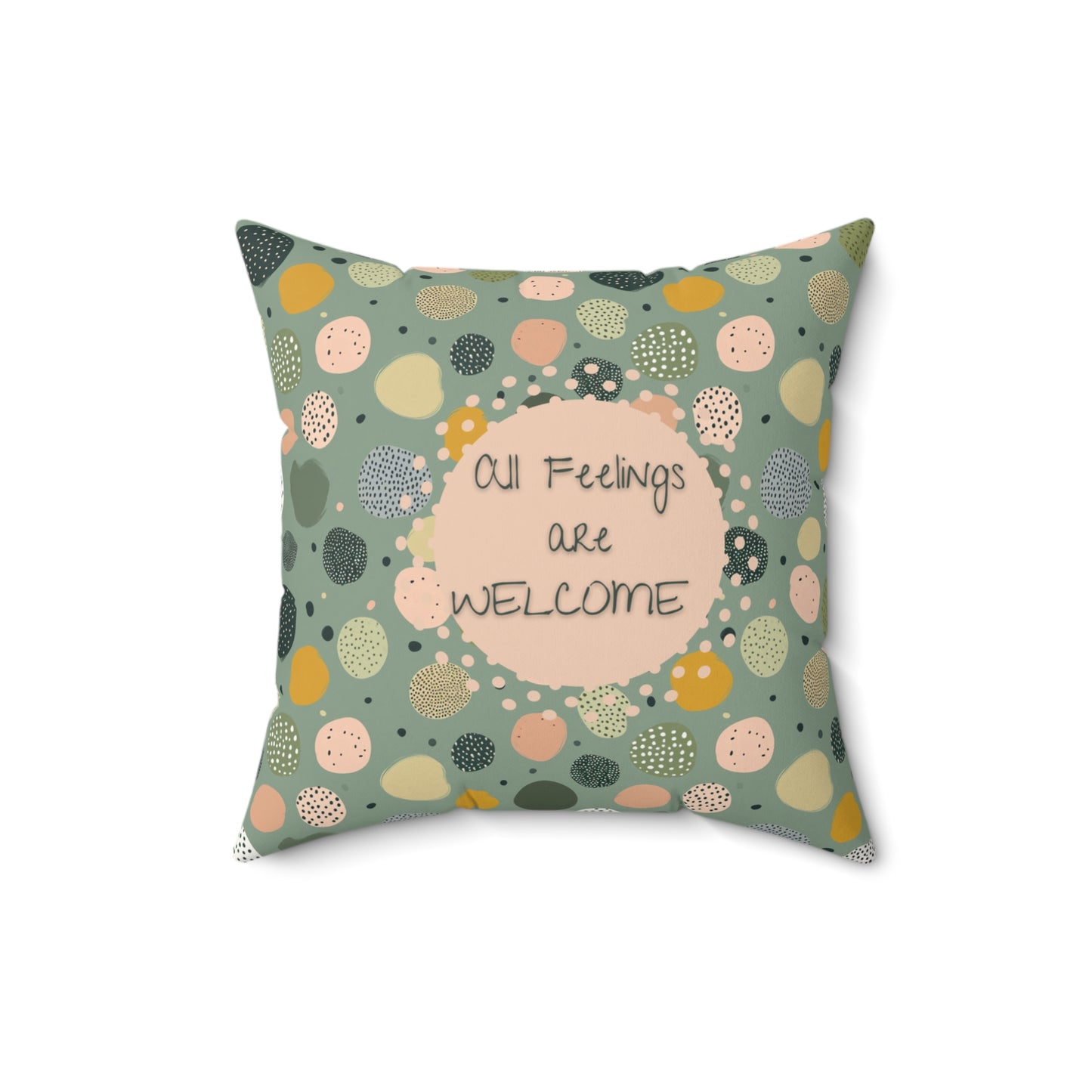All Feelings Are Welcome Pillow Trauma-Informed Therapy Decor for Emotional Safety and Neurodiverse Spaces Emotional Regulation Cushion