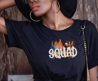 Squad T shirt Men and Women Casual Black Top for Hanging with Friends for Community