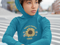 Boho Sunflower Hoodie for Nature Lovers Positive Message Flower Hoodie Motivational Message Inspirational Fashion Clothing for Comfort Wear