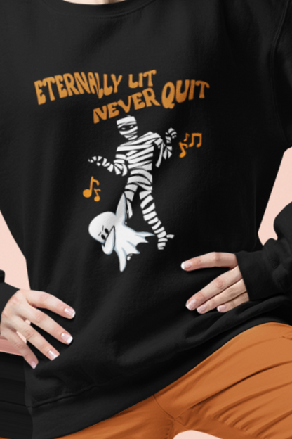 Sassy Halloween Sweatshirt Fashion Statement Ghost Sweater Mummy Shirt Contemporary Dance Mummy and Ghost Dance Unique GenZ Millennial Fall Fashion