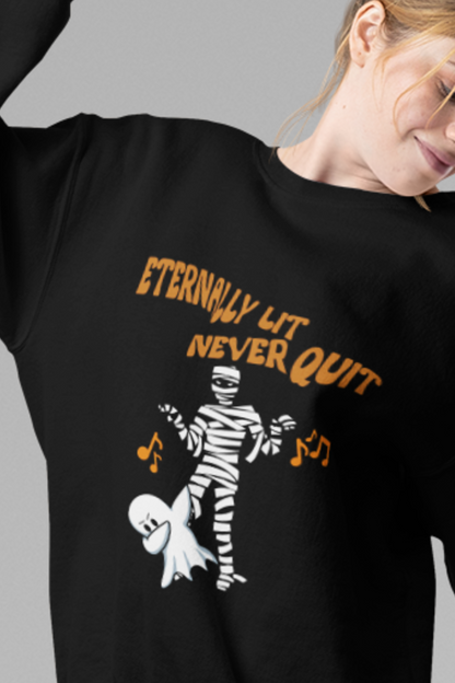 Sassy Halloween Sweatshirt Fashion Statement Ghost Sweater Mummy Shirt Contemporary Dance Mummy and Ghost Dance Unique GenZ Millennial Fall Fashion