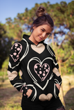 Romantic All Over Print Fashion Hoodie for Valentine's Day Heart Print for Valentine's Gift Casual Love Apparel Unisex Millenial and GenZ Cozy Love Wear