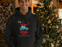Christmas Driver Hoodie CarService Apparel Holiday Season Wear Professional Christmas Fashion Cozy Winter Sweatshirt Unique Driver Gift for Car Service Drivers Cheerful Driver Shirt