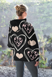 Romantic All Over Print Fashion Hoodie for Valentine's Day Heart Print for Valentine's Gift Casual Love Apparel Unisex Millenial and GenZ Cozy Love Wear