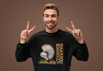 Thanksgiving Sweatshirt for Men and Women Turkey Sweater Gift Sweatshirt Fall Crewneck Thank and Grateful Vintage Thanksgiving, Autumn Fashion College Style Sweatshirt