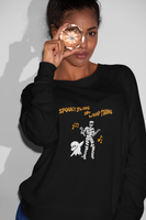 Sassy Halloween Swaeatshirt Fashion Statement  Sweater Contemporary Dance Skeleton and Ghost Dance Spooky Thing Unique GenZ Millennial Fashion