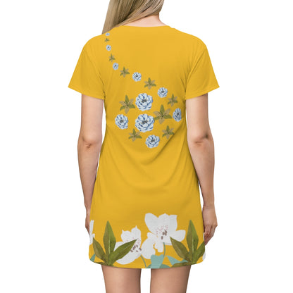 Summer Breeze T-Shirt Dress - Yellow