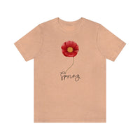 Womens Flower T Shirt for Spring Shirt Red Flower T shirt for Gift Shirt for Spring