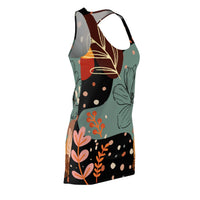 Boho Abstract Racerback Dress for Women for Spring Summer AOP Dress for Ladies Bohemian Style Summer Dress
