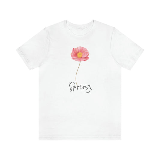 Pink Spring Flower T Shirt for Women Flower Top for Spring Flower Shirt for Ladies