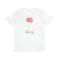 Pink Spring Flower T Shirt for Women Flower Top for Spring Flower Shirt for Ladies