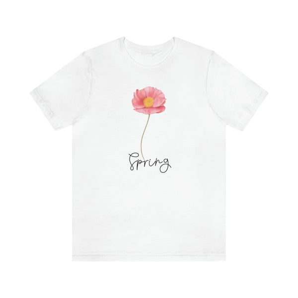 Pink Spring Flower T Shirt for Women Flower Top for Spring Flower Shirt for Ladies