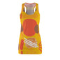 Earth Tones Abstract Women's Racerback Dress - Yellow