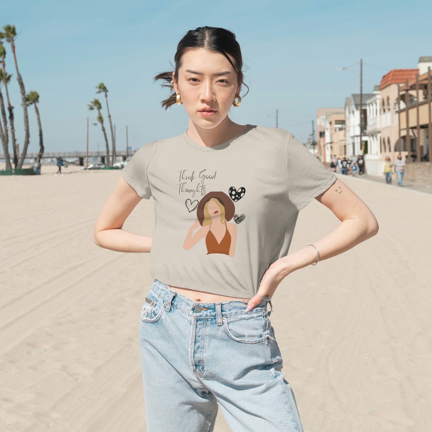 Think Good Thoughts Cropped Tee