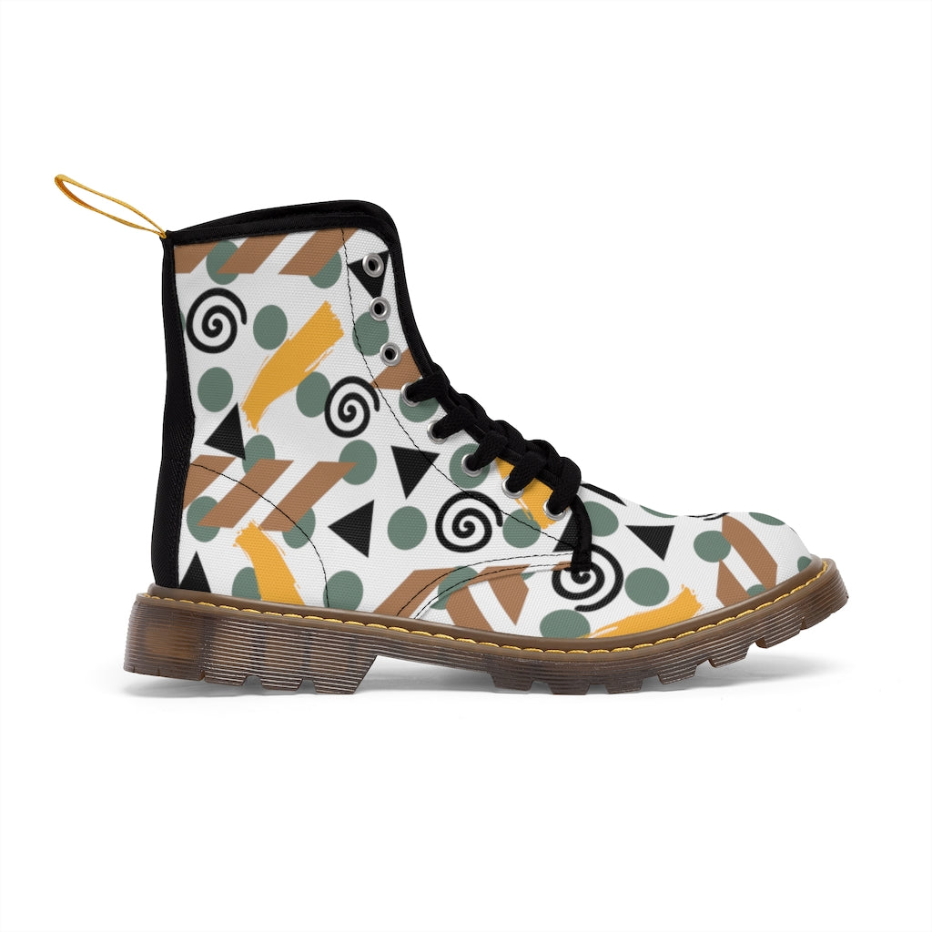 Camo Abstract Men's Canvas Boots