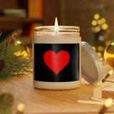 One Heart, One Love Scented Candle, 9oz - Black
