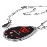Two Hearts Forever Oval Necklace Valentine Jewelry