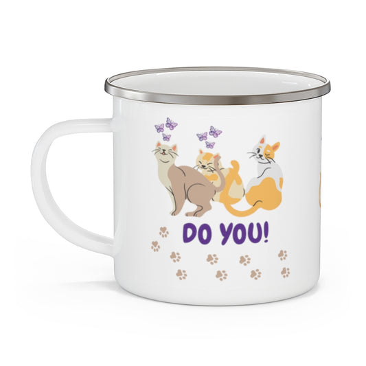 Do You Enamel Camping Mug - Cat