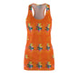 Tropical Pineapple Women's Racerback Dress - Orange