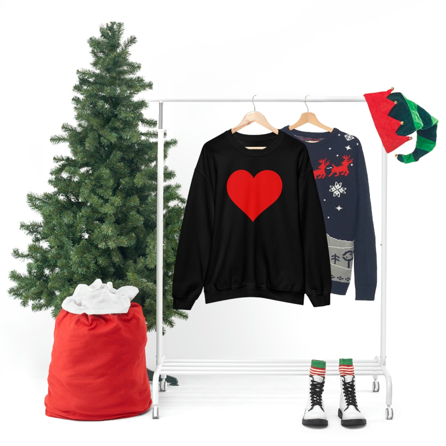 One Heart One Love Valentine Red Heart Sweatshirt
