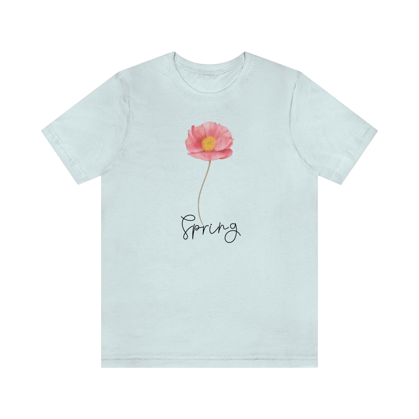 Pink Spring Flower T Shirt for Women Flower Top for Spring Flower Shirt for Ladies