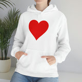 Valentine Hoodie, Valentine gift for couples, Valentines Heart Hoodie, Gift for Valentines Day, Single Heart Hoodie