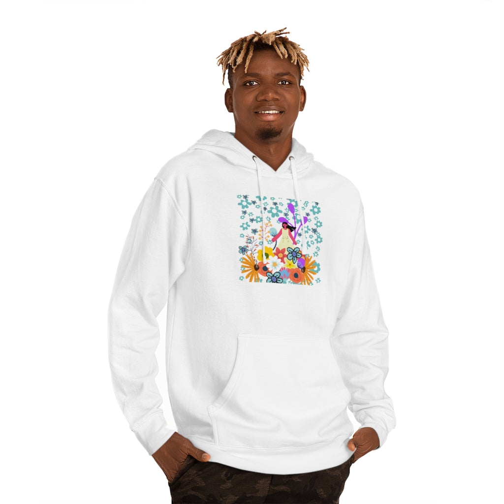 Among The Flowers Unisex Hooded Sweatshirt