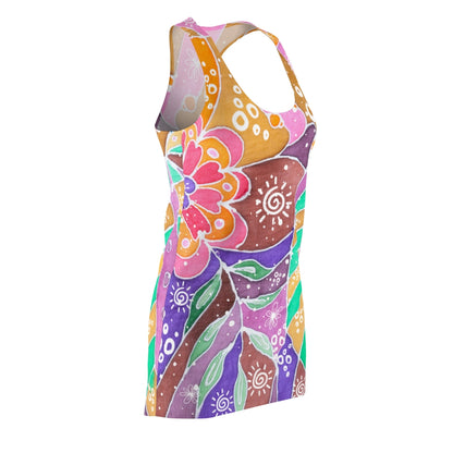 Multicolor Abstract Women's Racerback Dress