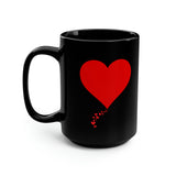 One Heart Forever Mug, 15oz Black