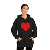 Valentine Hoodie, Valentine gift for couples, Valentines Heart Hoodie, Gift for Valentines Day, Single Heart Hoodie