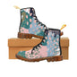 Abstract in Pink and Green Women's Boots