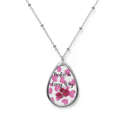 Perfect In Every Way Oval Necklace Valentine Jewelry