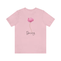 Flower T Shirt for Women Pink Flower Shirt Gift for Spring for Ladies Spring Flower Shirt