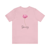 Flower T Shirt for Women Pink Flower Shirt Gift for Spring for Ladies Spring Flower Shirt