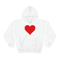 Valentine Hoodie, Valentine gift for couples, Valentines Heart Hoodie, Gift for Valentines Day, Single Heart Hoodie