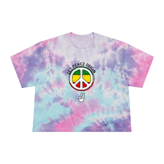 Let Peace Reign Tie-Dye Crop Tee