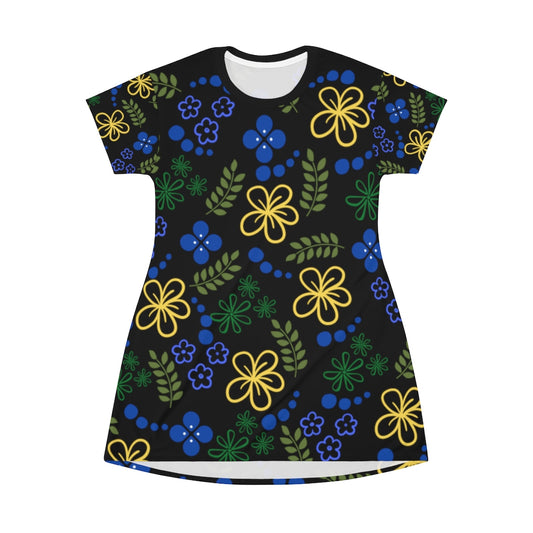 Spring T-Shirt Dress - Black