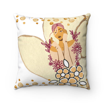 Brown Fusion Square Pillow