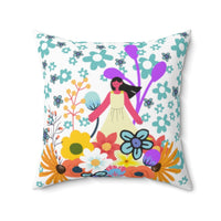 Among The Flowers Square Pillow