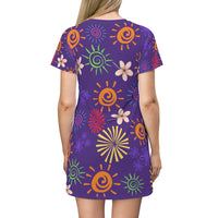 Confetti T-Shirt Dress - Dark Purple