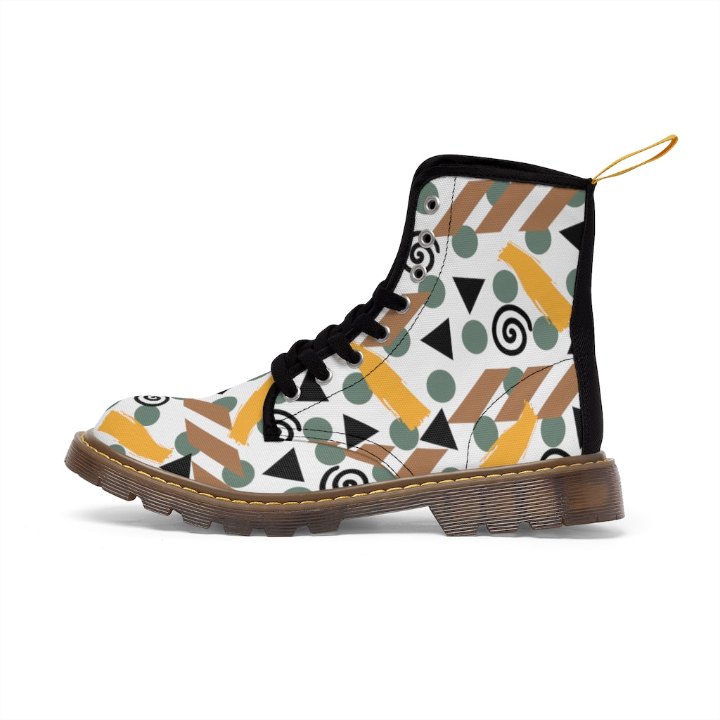 Camo Abstract Men's Canvas Boots