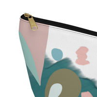 Abstract in Pink and Green Accessory Pouch
